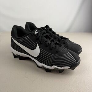 Nike Hyperdiamond Sz 3.5Y Keystone 3 Girls Softball Cleats Black White